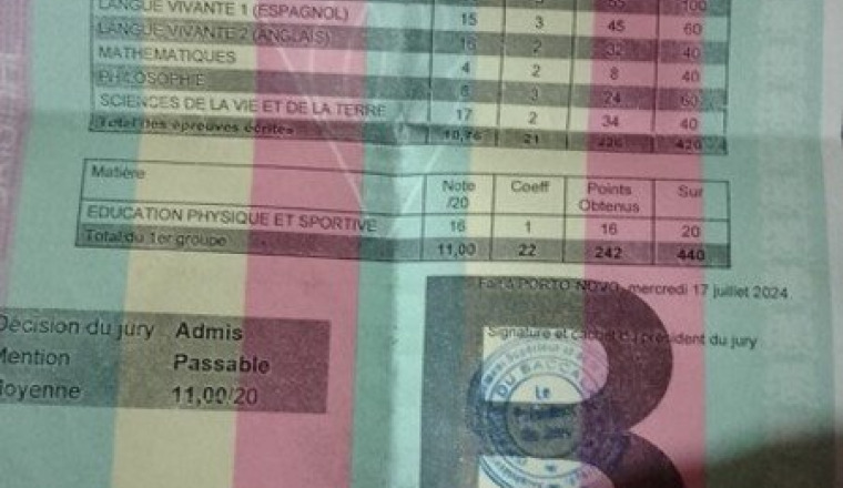 Financement des études de Moussa Abdel