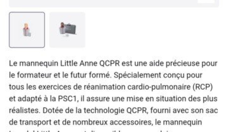 Pour andrej qui souhaite offrir un mannequin qcpr