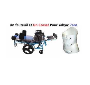 Un Fauteuil et Un Corset pour Yahya 7 ans