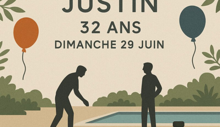 Cadeau Commun anniversaire Justin