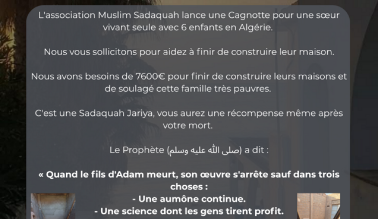 Aidons nôtre sœur  et 6 enfants à avoir un toit