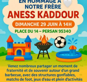 Sadaqa pour notre frère Aness Kaddour