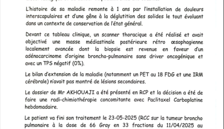 Soutien pour la guérison d’Amar
