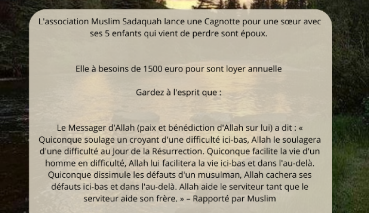 Image justificative de la cagnotte
