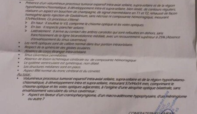 Collecte pour une chirurgie tumorale d urgence Urg