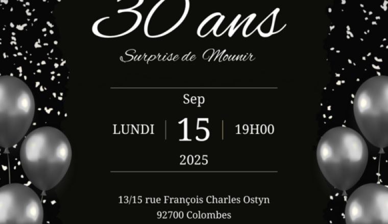 30 ans surprise Mounir