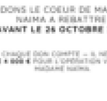 URGENCE –Collecte opération madame NAIMA partie 2