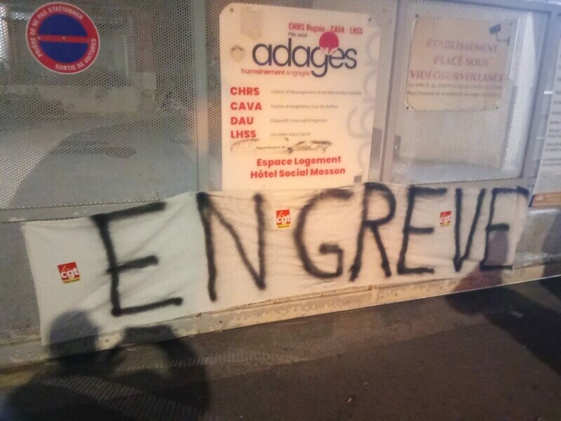 Caisse de grève personnel de nuit de Regain ADAGES