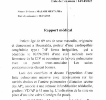 Aider Mustapha pour son opération du coeur 🤲