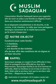 Offrez un logement digne à une sœur dans le besoin