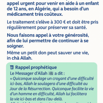Urgent : Aidez un enfant de 12 ans à se soignée