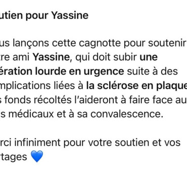 yassine a besoin d’être opéré en urgence merci 🤲