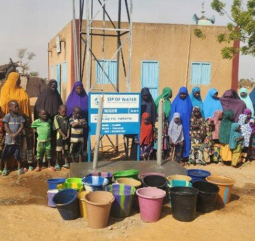 Forage à château d'eau au Niger