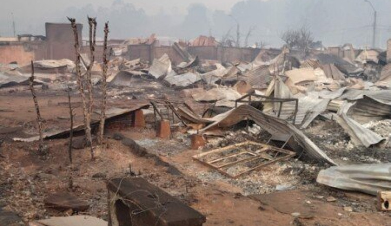 Reconstruction Maison detruite par Incendie Chili