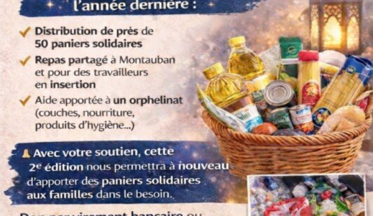✨ 1 don = 1 panier solidaire ✨ Solidarité Ramadan