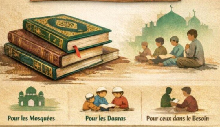 Des corans et des livres islamiques pour daaras