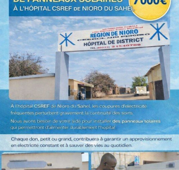 Lumière pour l’hôpital de Nioro du Sahel (Mali)