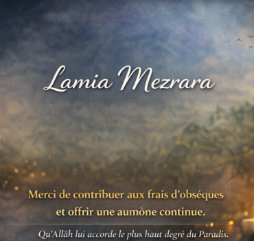 Décès de Lamia mezrara