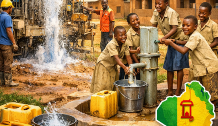 Un forage d’eau pour une école du nord Bénin