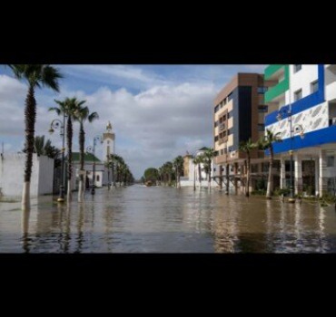 Inondations à Ksar El Kebir au Maroc