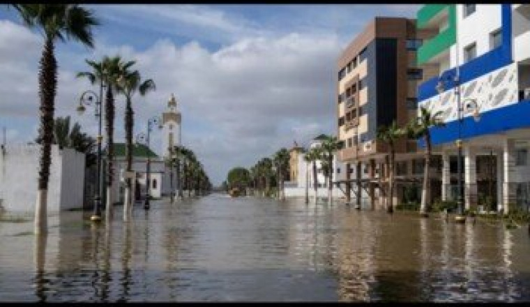Inondations à Ksar El Kebir au Maroc