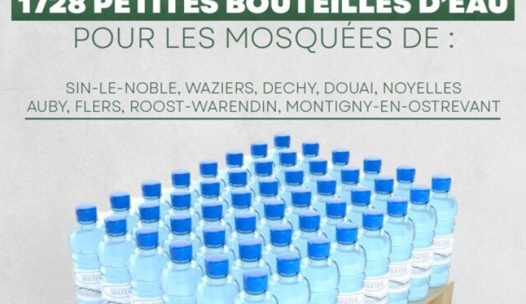 2 palettes d’eau restante