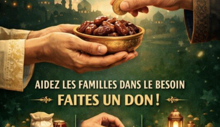 Collectes de dons pour colis alimentaire ramadan