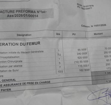 Aide pour la santé de Bilal