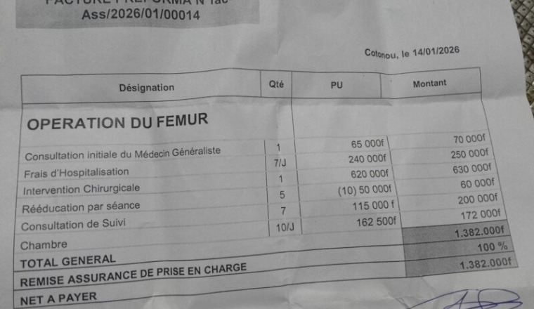 Aide pour la santé de Bilal