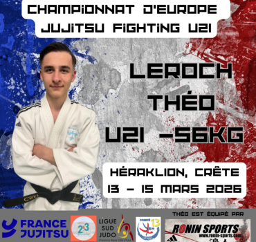 Championnat d'Europe Jujitsu Théo LEROCH