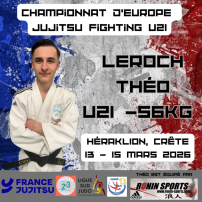 Championnat d'Europe Jujitsu Théo LEROCH