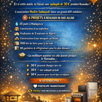 Réalisons 6  Sadaqah Jariah  pour 30 €