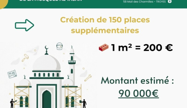 Rénovation et agandissement de la Mosquée Al-Ihsan