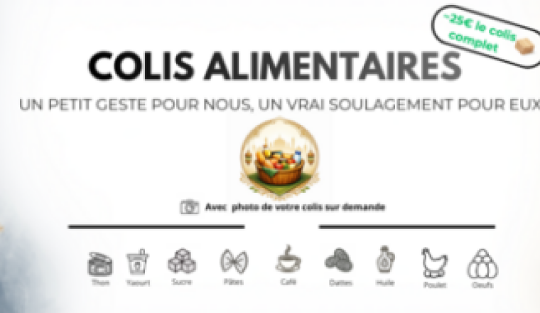 Colis alimentaires pour familles dans le besoin