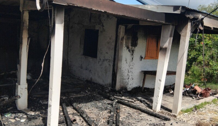 Maison incendiée