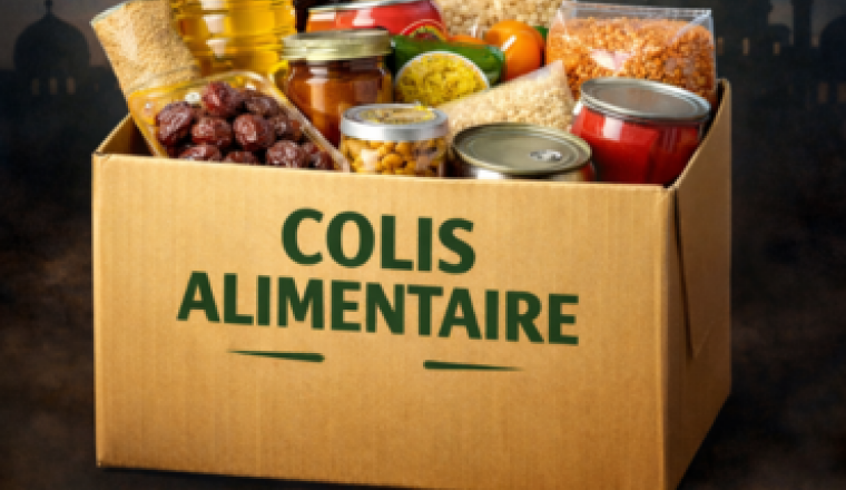 Distribution de colis alimentaires en Tunisie