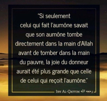 Une aumône profitable