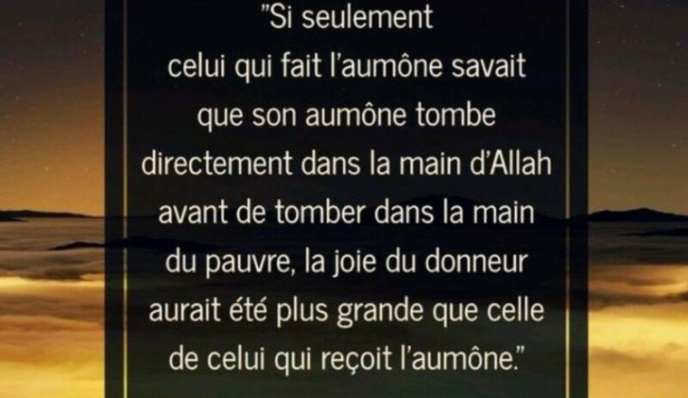 Une aumône profitable