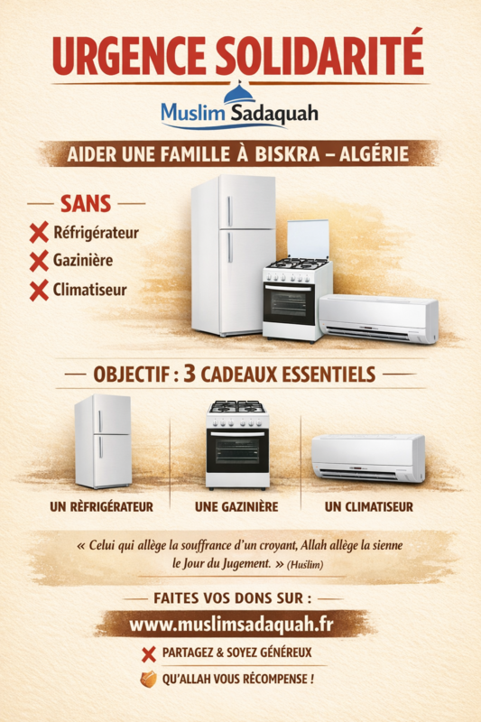 Ensemble pour soulager une famille à Biskra