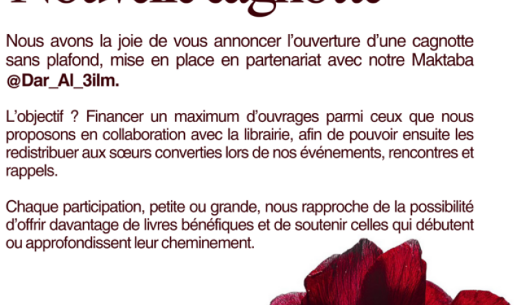 Cagnotte pour financer livre religieux