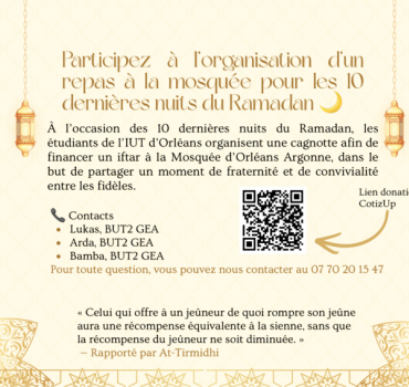 Collecte de dons pour Iftar Mosquée Argonne