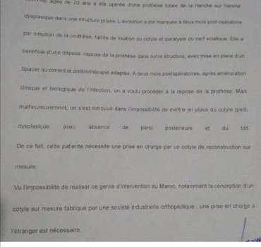 Opération de la hanche pour Hayfae