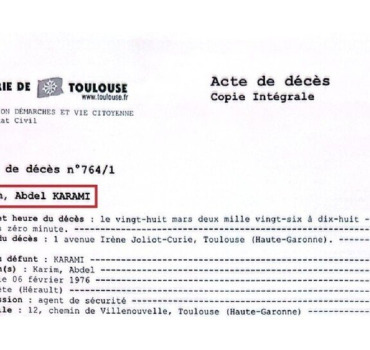 Aide Financière pour la famille du défunt: Karim