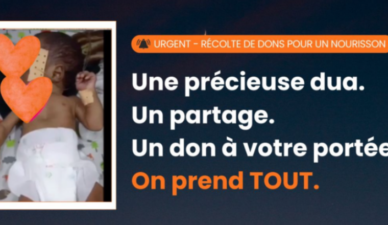 URGENT - Un nourisson a besoin de nous