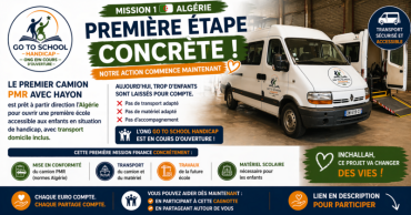 1er camion PMR – école handicap Algérie