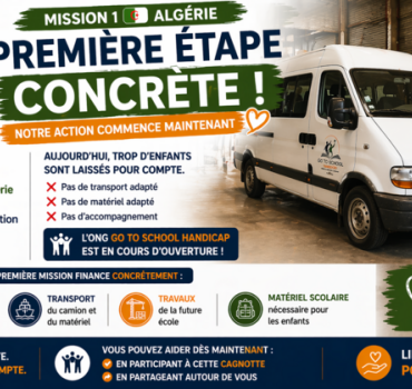 1er camion PMR – école handicap Algérie