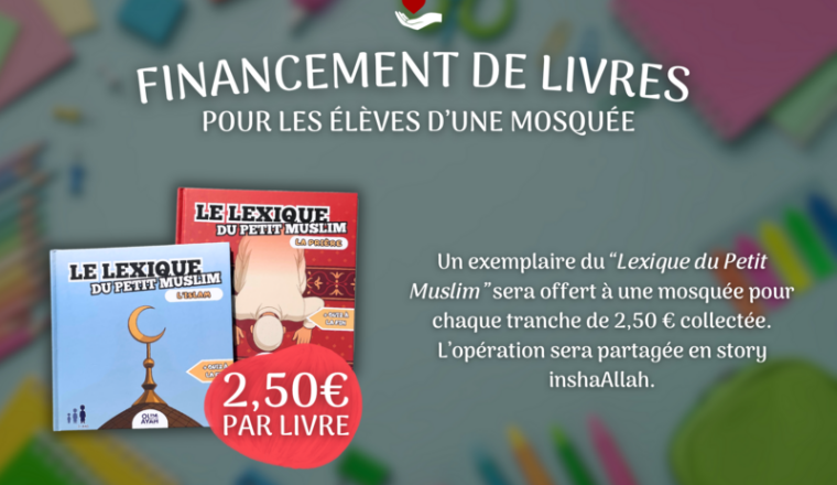 Financement livres pour les élèves d'une mosquée