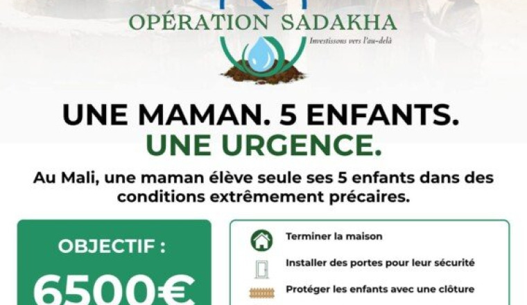 Aide pour une maman et ses 5 enfants en Afrique