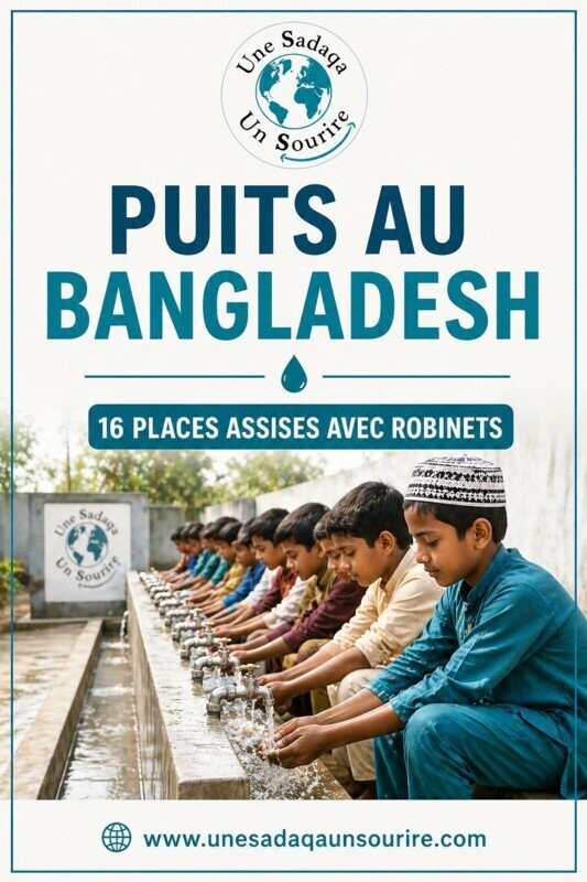 PUITS 16 PLACES ASSISES AVEC ROBINETS  BANGLADESH