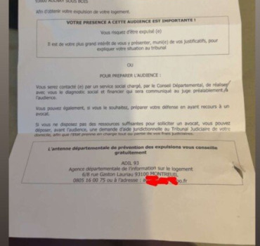 dette de loyer d’une sœur